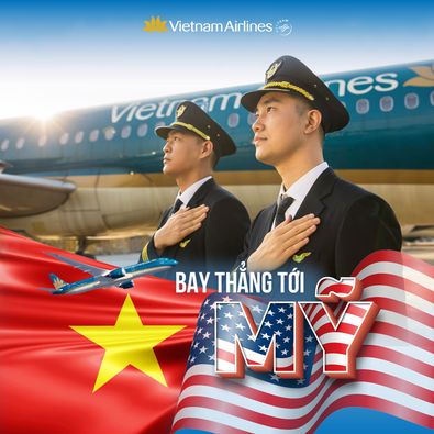 Chuyến bay thẳng thường lệ đầu tiên của Vietnam Airlines đến Mỹ
